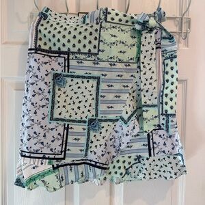 LOFT Blue and Cream Patterned Fabric